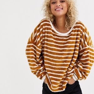 Free People Textured Striped Sweater Size XS